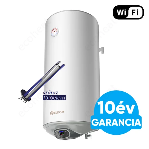 ELDOM Eureka SD-100 Smart WiFi - csökkentett szervizigényű elektromos vízmelegítő (100 liter / 2 kW / 462 mm Ø)
