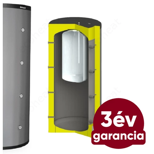 Centrometal CAS-B 803 fűtési puffer tartály hőszigeteléssel és rozsdamentes HMV tartállyal (727 liter)