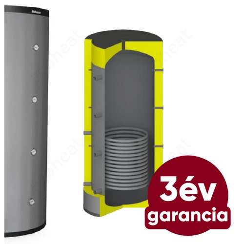 Centrometal CAS-S 2003 fűtési puffer tartály hőszigeteléssel és INOX hőcserélővel (2110 liter)