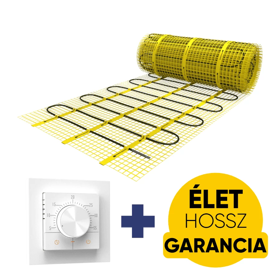 Magnum Mat elektromos fűtőszőnyeg 2,5 m2 / 375 Watt + manuális termosztát / padlófűtés szett