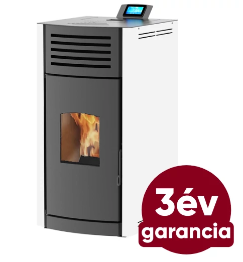 RUBYNOR ONYX HYDRO 12 vízteres agri pellet tüzelésű kályha (12,2 kW - fehér)