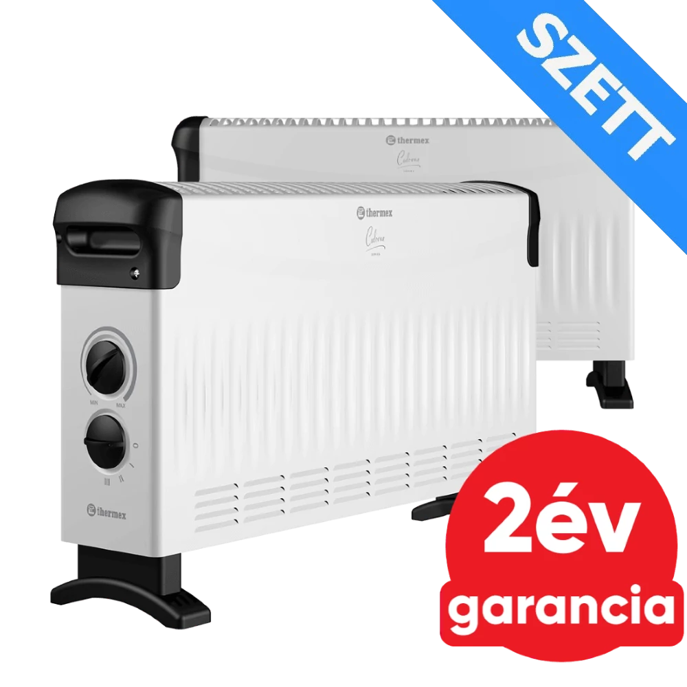 THERMEX CADORNA 2000 elektromos fűtőpanel lábon álló kialakítással - 2 db-os szett (2 kW / fehér)