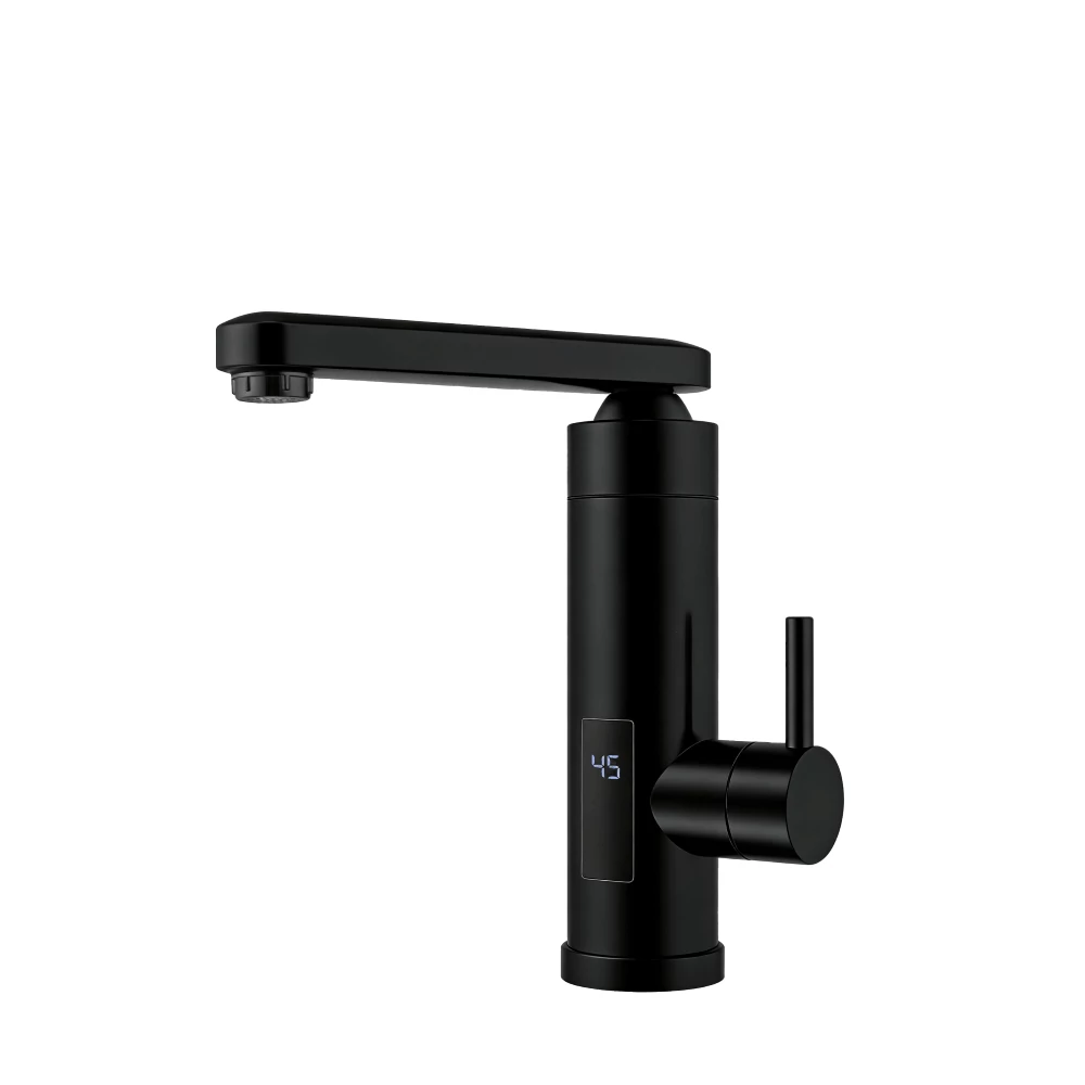Wentorex TENTACOLO 33 INOX rozsdamentes, átfolyós elektromos vízmelegítő csaptelep (3,3 kW / fekete)