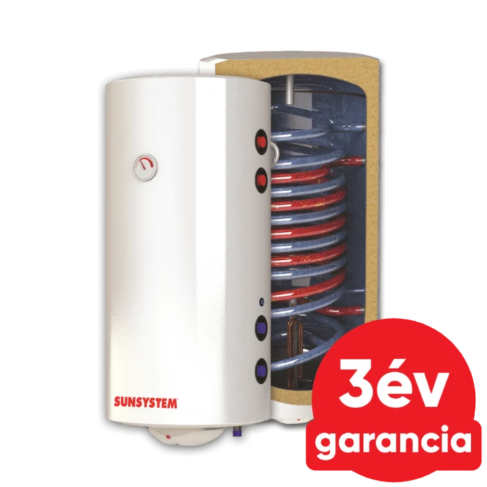 Sunsystem MB V/S2 R 120 fali álló indirekt HMV tartály 2 párhuzamos hőcserélővel (jobbos / 120 liter / 3 kW)