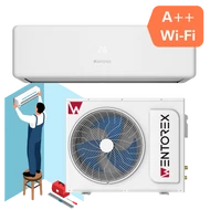WENTOREX California 12 WiFi oldalfali split hűtő-fűtő klíma, tartó konzollal, telepítéssel (R32 - 3,5 kW)