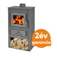 BLIST BASEL acél lemez fatüzelésű kályha  (8-10 kW sötét szürke )