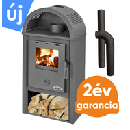 BLIST B10 acél lemez fatüzelésű kályha szett 1. (7-9 kW kalyha és 3 db-os alap füstcső készlet)