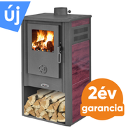 BLIST KONZUL LM acél lemez fatüzelésű kályha (7-9 kW sötét szürke - bordó)