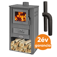 Blist OGANJ LM N acél lemez fatüzelésű kályha szett 1 ( 7-9 kW sötét szürke)