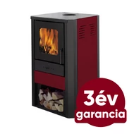  Falcon MONZA Comodo Central W27  vízteres fatüzelésű kályha  (27 kW - bordó)