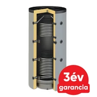 Sunsystem PBM R2 300 fűtési puffer tartály 2 db hőcserélővel - szigeteléssel, 90°-os csonkozással (275 liter)