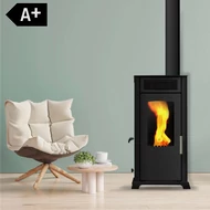 BABA'S Stove ECO FAN 8 fa- és pellet tüzelésű, hibrid kályha ventilátorral (4-8 kW - acéllemez)