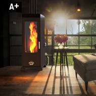 BABA'S Stove FLAME FAN 12 fa- és pellet tüzelésű, hibrid kályha ventilátorral (6-12 kW - acéllemez)