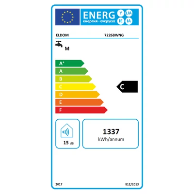 Kép 2/3 - ELDOM Style 80 literes keskeny kialakítású zománcozott elektromos vízmelegítő (2 kW - 387 mm Ø)