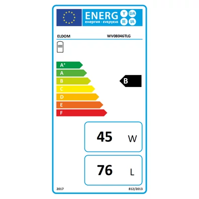 Kép 2/5 - ELDOM Thermo TLG 80 - fali indirekt használati meleg víz tartály 1 hőcserélővel (balos / 76 liter / 2 kW / 462 mm Ø)