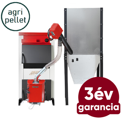 LAFAT SM vegyes tüzelésű kazán + Pell BIO 30 agri pellet égőfej, tartállyal