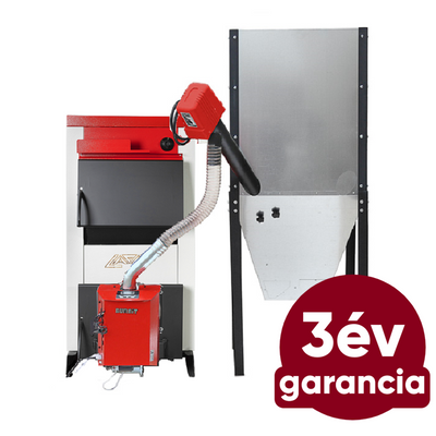 LAFAT SM vegyes tüzelésű kazán + Pell Eco 35 pellet kazán (vegyes tüzelésű kazán, pellet tartály és égőfej)