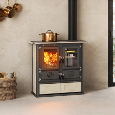Kép 1/3 - La Nordica ROSETTA 5.0 CERAMICA fatüzelésű tűzhely (7,9 kW)