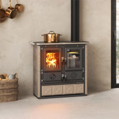 Kép 1/4 - La Nordica ROSETTA 5.0 MAIOLICA fatüzelésű tűzhely (7,9 kW)