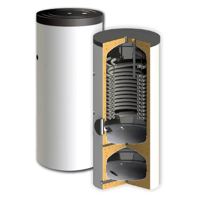 Kép 2/3 - SUNSYSTEM SWPH 250/60 kombinált használati meleg víz és puffer tartály hőszivattyúhoz - extra méretű hőcserélővel