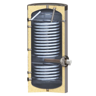 Kép 2/7 - SUNSYSTEM SWP 2N 500 indirekt használati meleg víz tartály hőszivattyúhoz (500 liter) - 2 hőcserélővel
