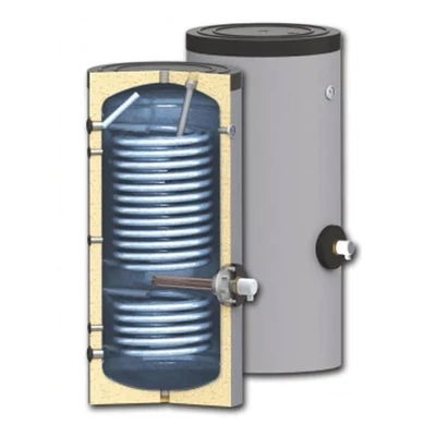 Kép 4/7 - SUNSYSTEM SWP 2N 500 indirekt használati meleg víz tartály hőszivattyúhoz (500 liter) - 2 hőcserélővel