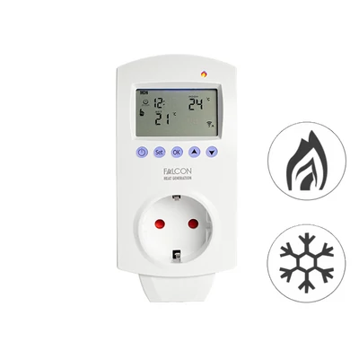 Kép 2/6 - Falcon TMS WiFi Control univerzális konnektoros szobatermosztát belső hőmérséklet érzékelővel (16A)