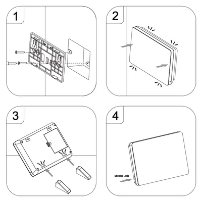 Kép 2/5 - WENTOREX Control CCB FW-4 RF ZigBee vezeték nélkül érintőképernyős szobatermosztát vevőegység nélkül (3A)