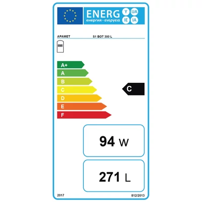 Kép 2/7 - APAMET S1 BOT 300 indirekt HMV tartály - energiacímke