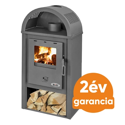 Kép 1/2 - BLIST B10 acél lemez fatüzelésű kályha (7-9 kW sötét szürke)