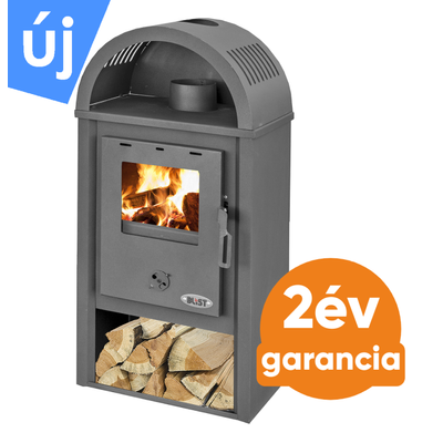 BLIST B10 acél lemez fatüzelésű kályha (7-9 kW sötét szürke)