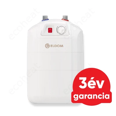Kép 1/5 - ELDOM 10 literes elektromos vízmelegítő - pult alá telepíthető felső kifolyású (B energia osztály / 2 kW)