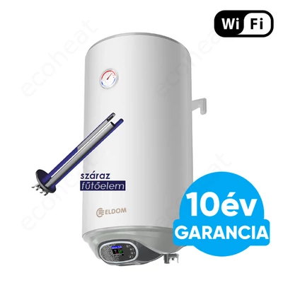 Kép 1/6 - ELDOM Eureka SD-50 Smart WiFi - csökkentett szervizigényű elektromos vízmelegítő (50 liter / 1,6 kW / 387 mm Ø)