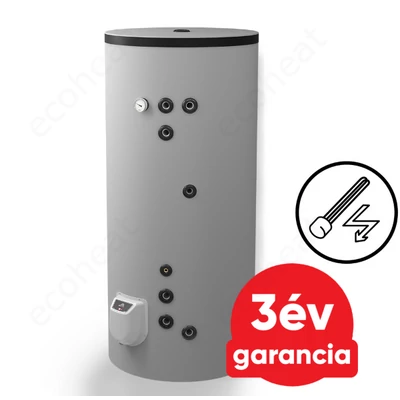 Kép 1/5 - ELDOM Green Line S2P 500 álló indirekt HMV tartály (500 liter / 2 párhuzamos hőcserélő / 9 kW elektromos fűtőbetét)