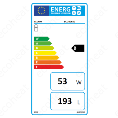 Kép 2/2 - ELDOM BC 200 energia címke