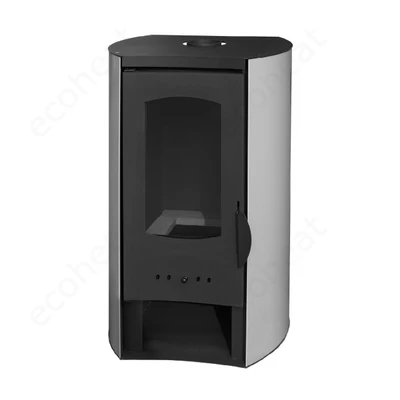 Kép 5/7 - Falcon NOVARA Comodo Central W27 ívelt oldalú vízteres fatüzelésű kályha  (27 kW - szürke)