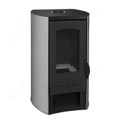 Kép 6/7 - Falcon NOVARA Comodo Central W27 ívelt oldalú vízteres fatüzelésű kályha  (27 kW - szürke)