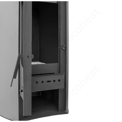 Kép 7/7 - Falcon NOVARA Comodo Central W27 ívelt oldalú vízteres fatüzelésű kályha  (27 kW - szürke)