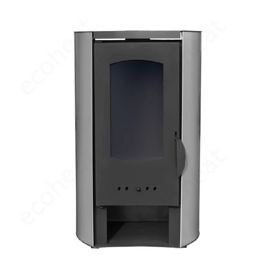 Kép 4/7 - Falcon NOVARA Comodo Central W27 ívelt oldalú vízteres fatüzelésű kályha  (27 kW - szürke)