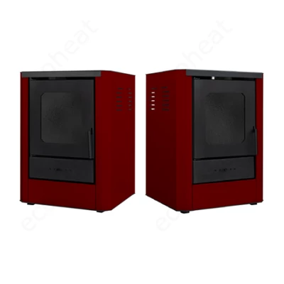 Kép 4/9 - Falcon RIMINI Comodo Central W18 vízteres fatüzelésű kályha (18 kW - bordó)