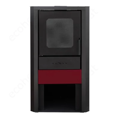 Kép 4/11 -  Falcon MONZA Comodo Central W27  vízteres fatüzelésű kályha  (27 kW - bordó)