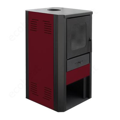 FALCON COMODO Central W27 vízteres fatüzelésű kályha (27 kW - bordó)