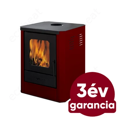 Kép 1/9 - Falcon RIMINI Comodo Central W18 vízteres fatüzelésű kályha (18 kW - bordó)