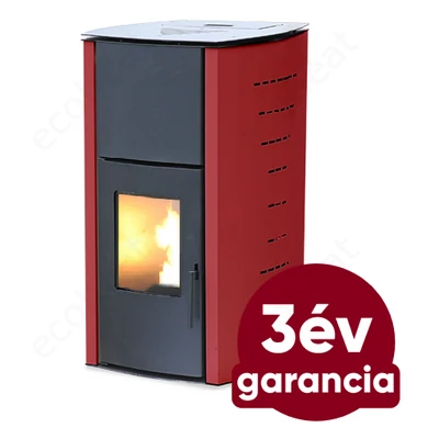 Kép 1/13 - FALCON COMODO CENTRAL P18 vízteres pellet kályha (Bordó)