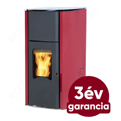 Kép 1/14 - FALCON COMODO CENTRAL P25 vízteres pellet kályha (Bordó)