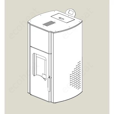 Kép 2/14 - FALCON COMODO CENTRAL P25 vízteres pellet kályha (25 kW - Krém)