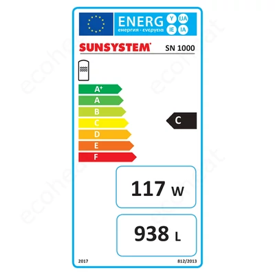 Kép 2/5 - Sunsystem SN 1000 indirekt használati meleg víz tartály 1 hőcserélővel (938 liter)