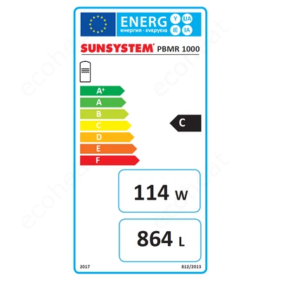 Kép 2/5 - Sunsystem PBM R1 1000 fűtési puffer tartály - energiacímke