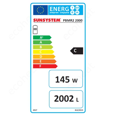 Kép 2/5 - Sunsystem PBM R2 2000 fűtési puffer tartály - energiacímke