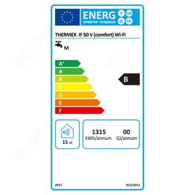 Kép 3/9 - THERMEX Comfort IF 50 Wi-Fi - energiacímke
